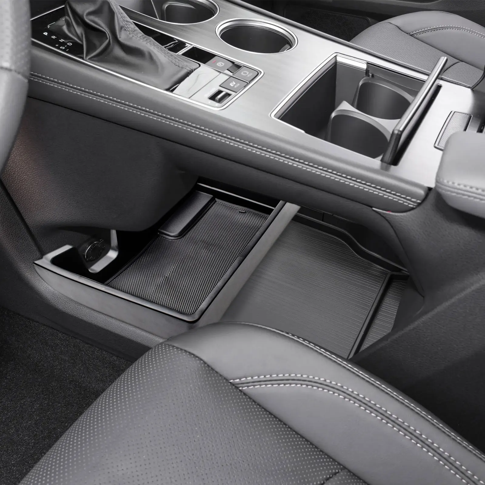 

For 2021-2025 Toyota Sienna Lower Center Console Bottom Organizer Accessories Lower Armrest Storage Interior Floor Compartment