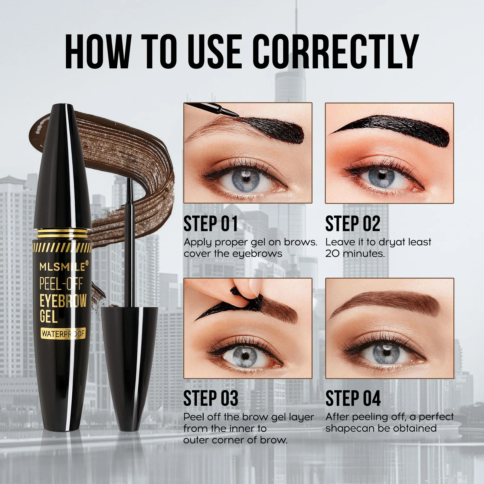 3-color تقشر الحاجب جل طويل الأمد مقاوم للماء الوشم الحاجب كريم الطبيعي لطخة واقية البرية الحاجب لا تشوبه شائبة ماكياج الوجه