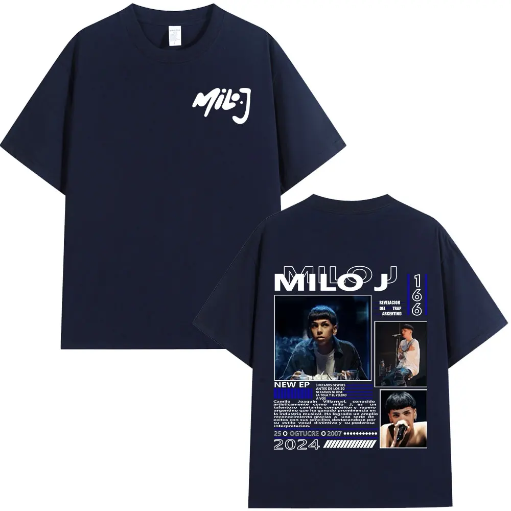 Rapper Milo J 166 Album Merch T Shirts Men Women Clothing Fashion Hip Hop T-shirt Cotton Casual Short Sleeve T-shirts Streetwear