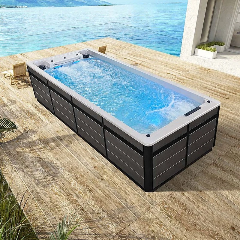 3.8M villa finished product intelligent heated swimming pool small integrated surf countercurrent family swimming pool