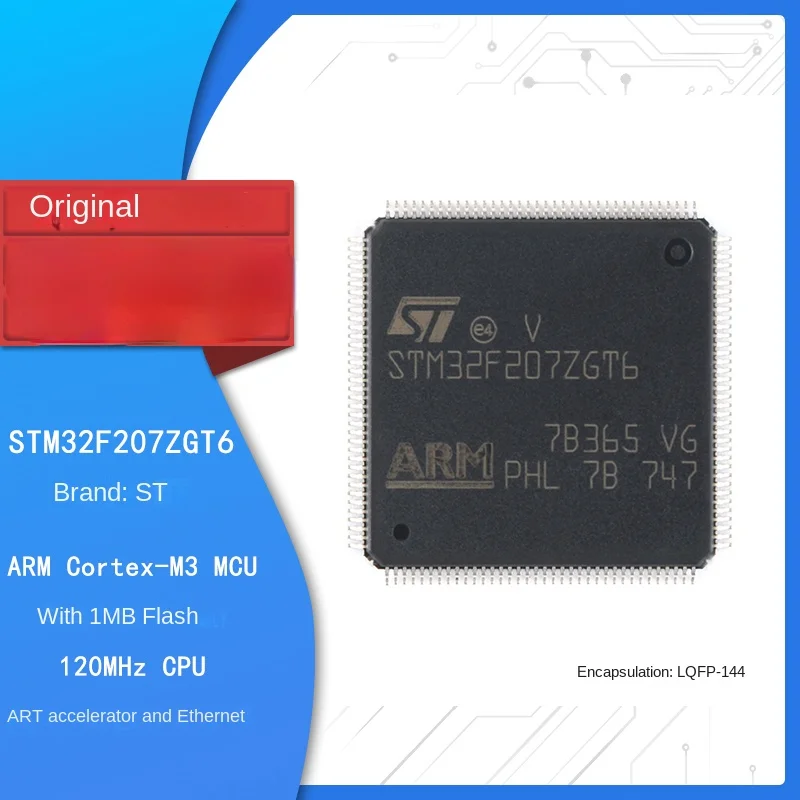 

Original and genuine STM32F207ZGT6 LQFP-144 ARM Cortex-M3 32-bit microcontroller MCU