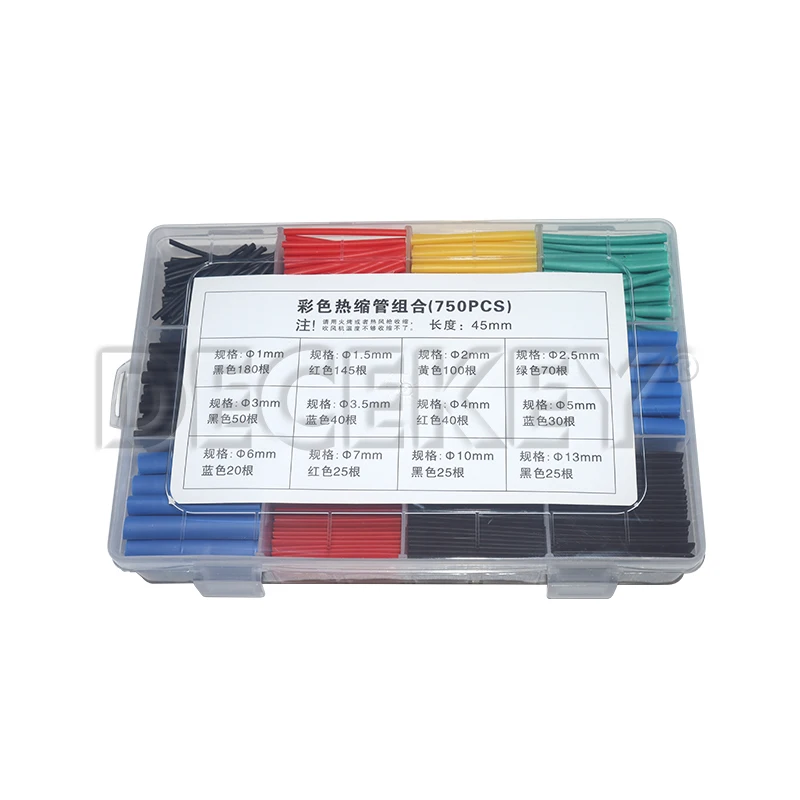 Thermoresistant Tube heat shrink tubing kit, Termoretractil Heat shrink tube Assorted Pack diy insulation for cables shrink wrap
