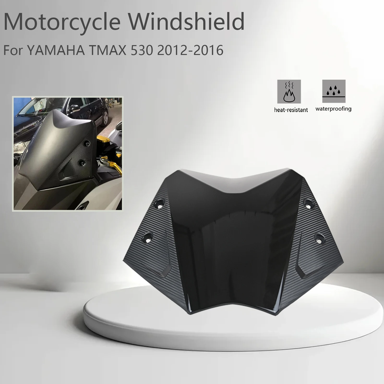 

Motorcycle Windshield For YAMAHA TMAX 530 2012 20213 20214 2015 2016 tmax560 ront screen windshield fairing Deflector Sporty