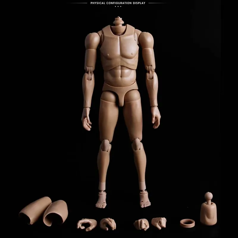 1/6 Male Figure Body MX02-AB 2.0 Nude Narrow Shoulders with Neck Europe Skin/Asia Skin Action Figure & Acces 12'' Flexible Doll