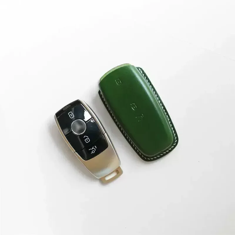 for Mercedes Benz E300L E260L Genuine Leather Handmade Simple Key Case Personalized Texture Original Design Custom Key Cover