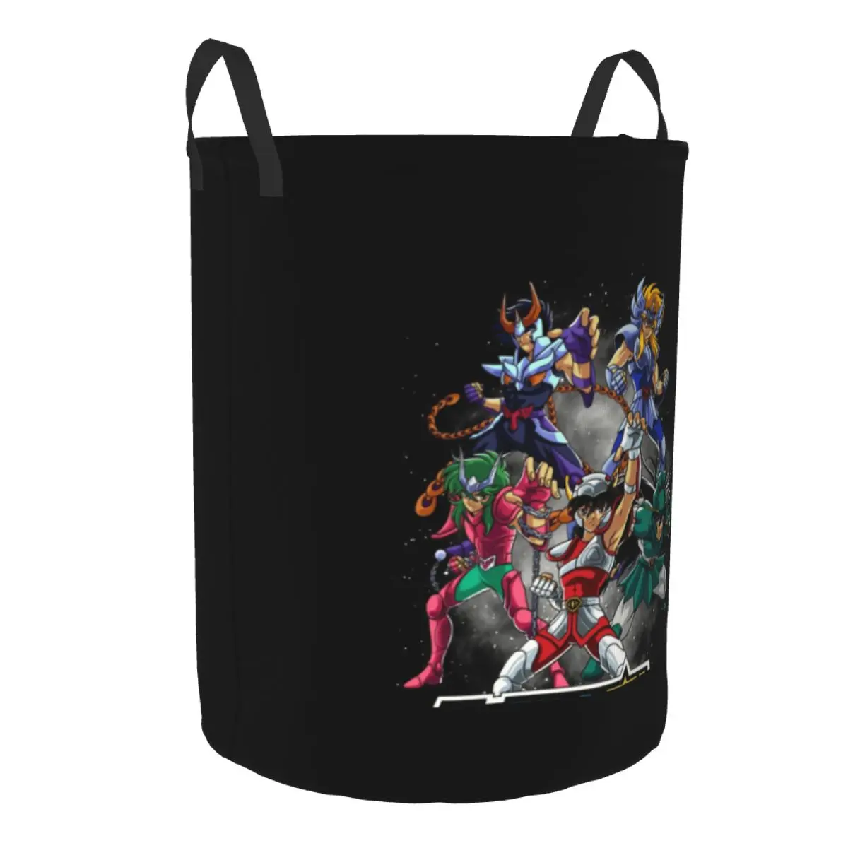 Saint Seiya Knights Of The Zodiac Laundry Basket Foldable Anime Manga Toy Clothes Hamper Storage Bin for Kids Nursery