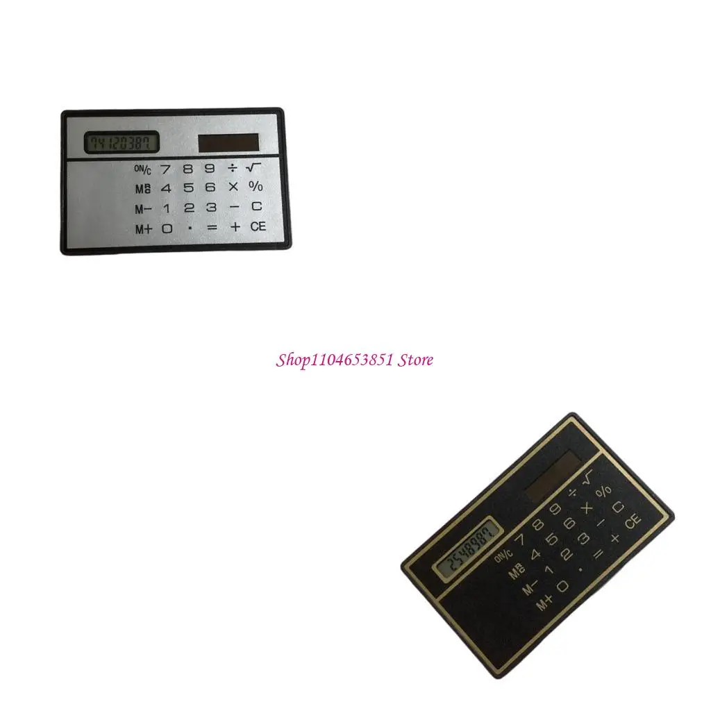 Thin Solar Power Pocket Calculator 8 Digit Lightweight Design Easy To Carry For Accountants Students Professionals