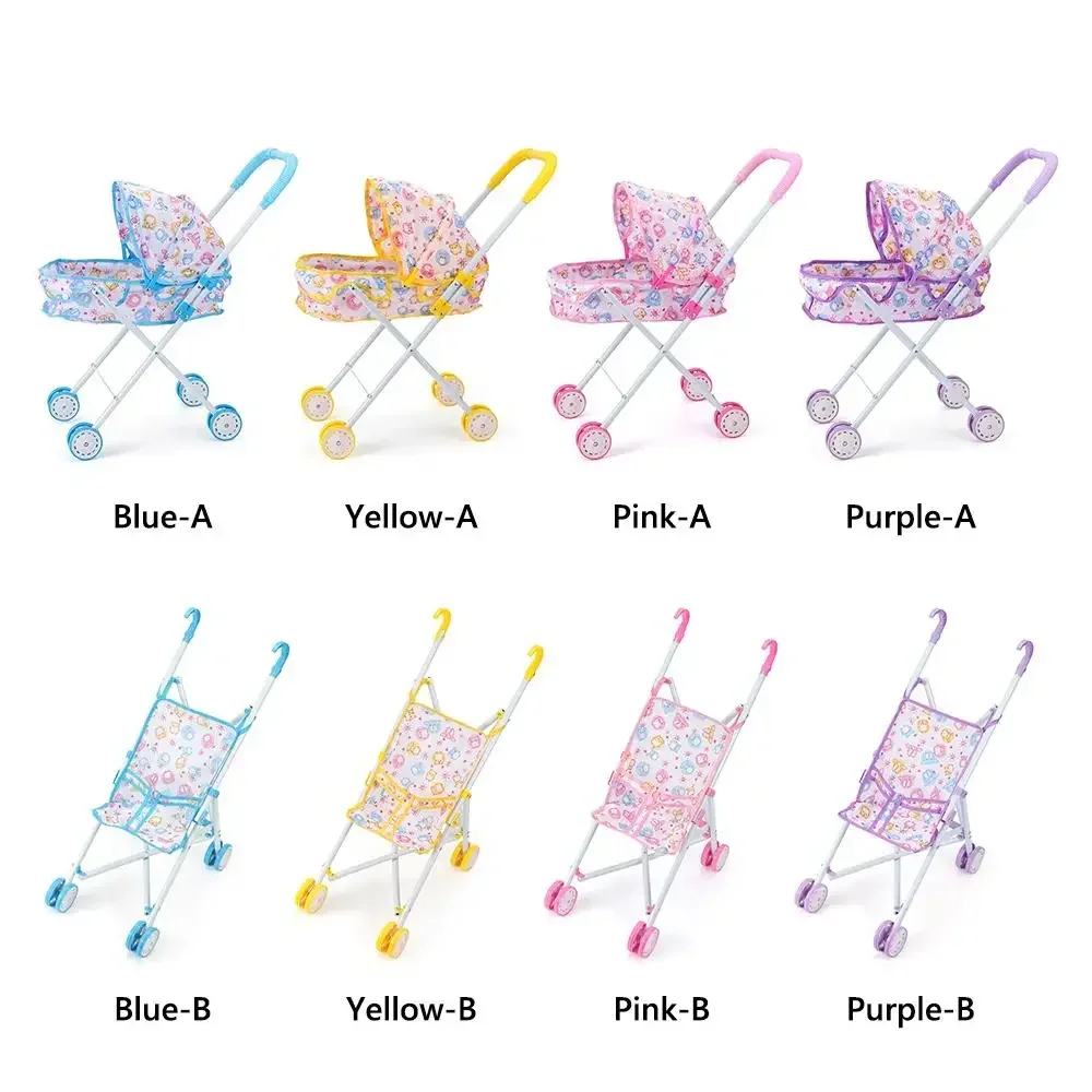 カラフルな鉄人形ベビーカー折りたたみ式安定した人形手押し車軽量大容量ベビーカー男の子女の子用