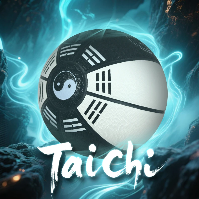

[YinYang] Pro Basketball Size 7, Moisture-Wicking PU with TaiChi Grip Tech, Chinese Style, Team Basketballs, Best Gifts