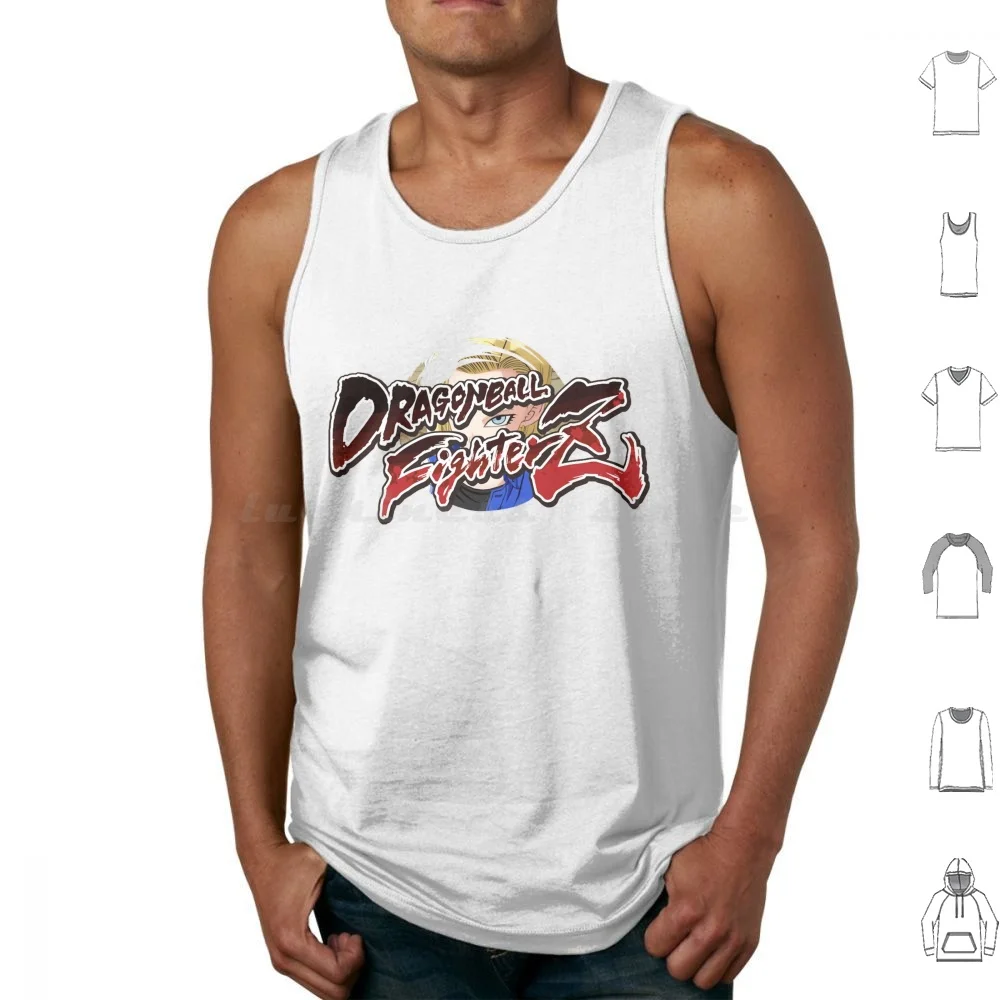 C-18 Guilty Gear Tank Tops Print Cotton C 18 Guilty Gear Guilty Gear Anime Guilty Gear Xrd Fighting Games Guilty Strive