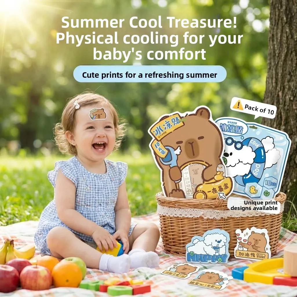 

Summer Cooling Ice Patch Outdoor Heatstroke Prevention Children's Cartoon Unusual Shape Cooling Heat Reduction Mobile Phone C...