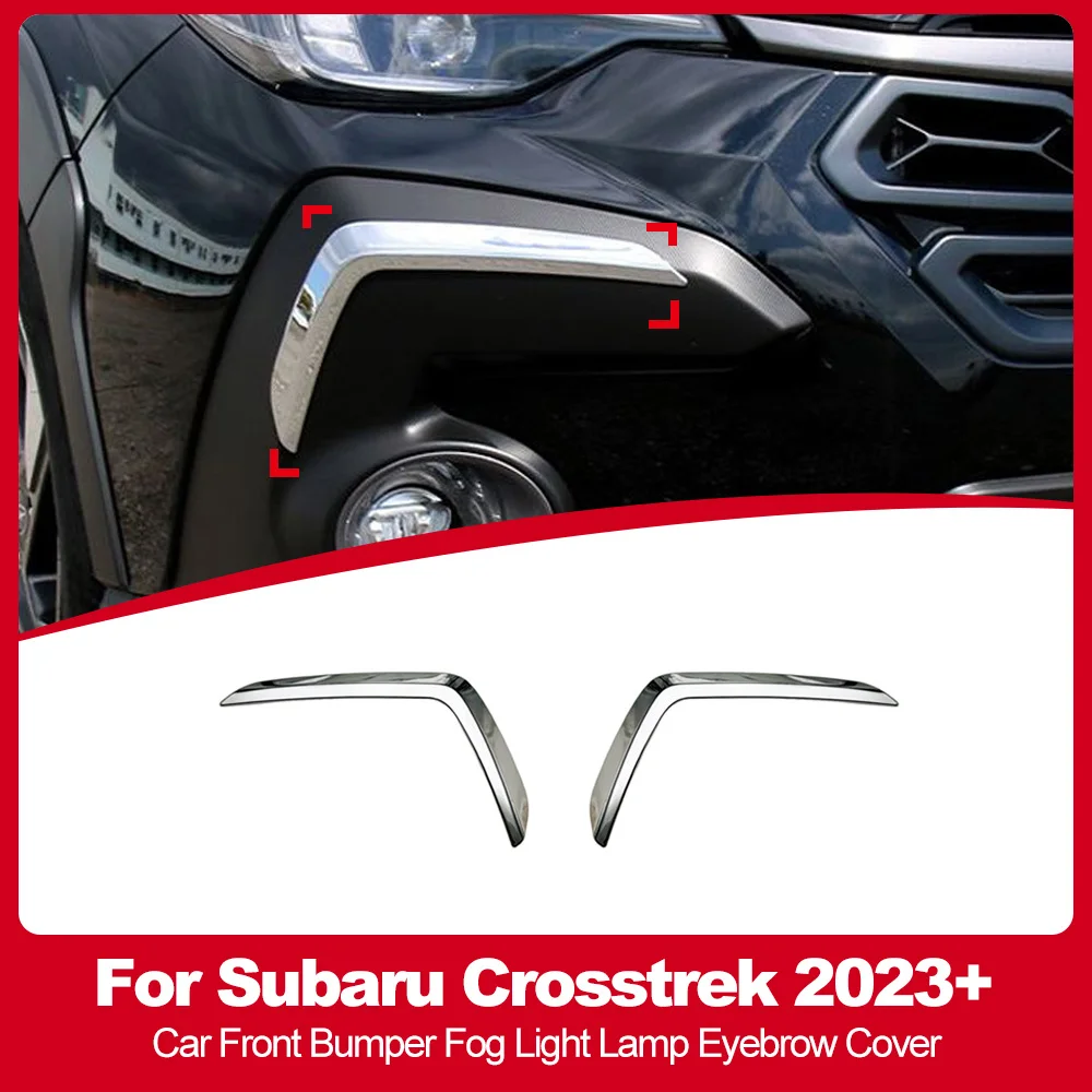 for-subaru-crosstrek-2023-car-front-bumper-foglight-cover-strip-decoration-abs-fog-lamp-eyebrow-cover-accessories