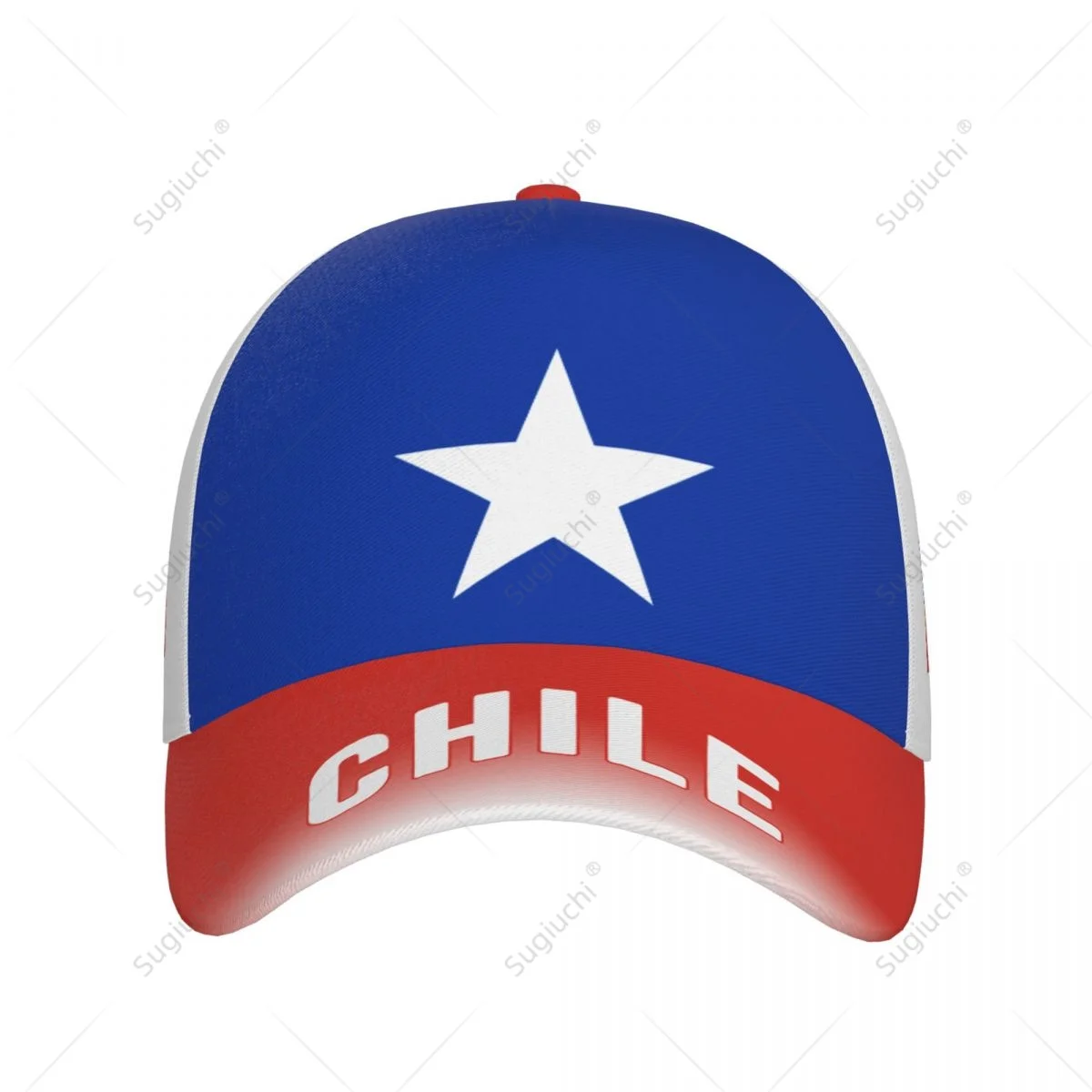 Unisex Baseball Cap Hat Chile Flag Gradient Color 3D Printing for Tennis Outdoor Bike Bicycle Golf Baseball Sports Fans