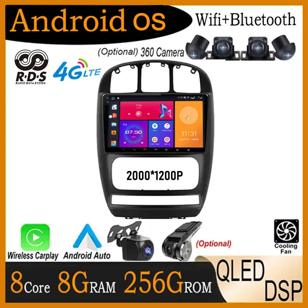 

10.1" Android 14 Carplay Stereo Player Multimedia Radio GPS Navigation For Chrysler Voyager RG Town & Country RS 2000 - 2007