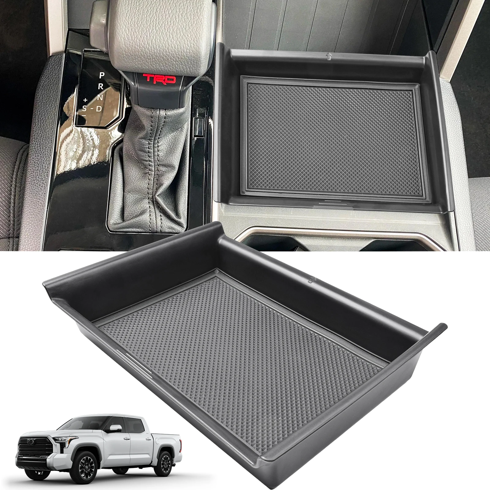 

Center Console Organizer Storage Box for 2022 2023 2024 2025 Toyota Tundra Limited/SR/TRD Armrest Tray Storage Car Accessories