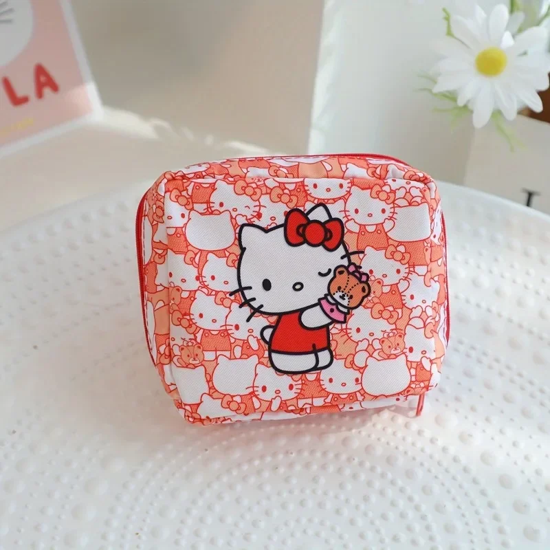 

[Licensed] Cheap Hello Kitty Cat Kuromi Colome Sanitary Storage Bag, Portable Carry-on Large Capacity Cosmetic Cute Item Bag