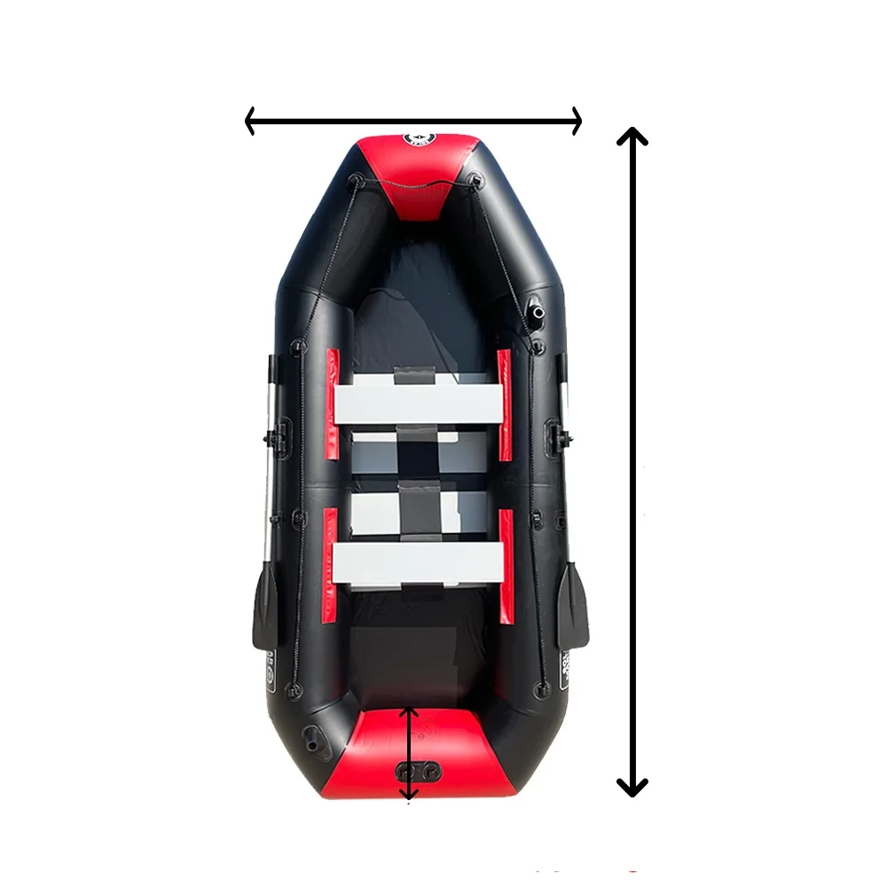 

270cm Inflatable Fishing Boats 4 Person PVC Rowing Kayaks Folding Portable Canoe Dinghy Craft for Water Sports