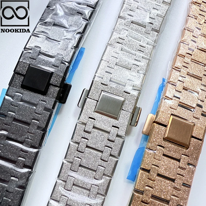 NOOKIDA stal 316L szafirowy kryształ 41mm lśniąca gwiazda szlifowanie etui na zegarek dla Seiko NH35/36/38/70 ruch pasuje do tarczy 31.8mm