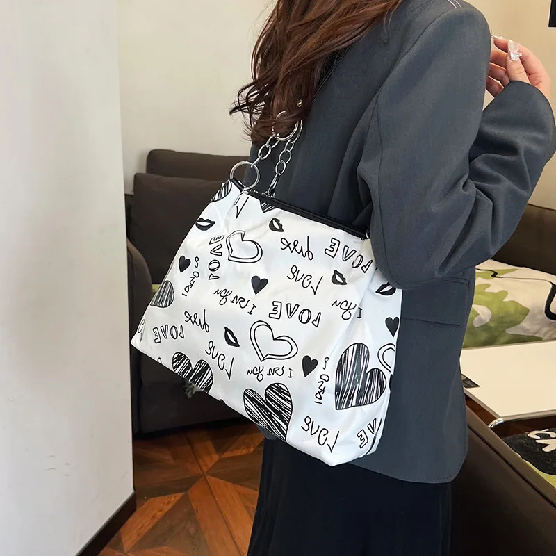 New Street Style Tote Bag - Trendy Print Shoulder Bag for Women - Large Capacity Fashion