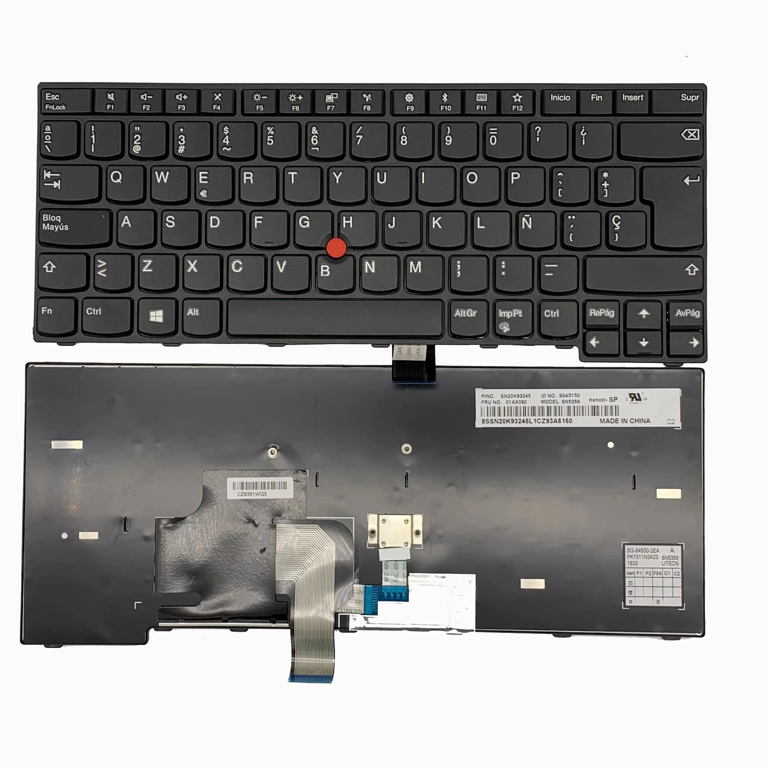 

New For Lenovo Thinkpad E470 E470C E475 With Point Spanish Layout