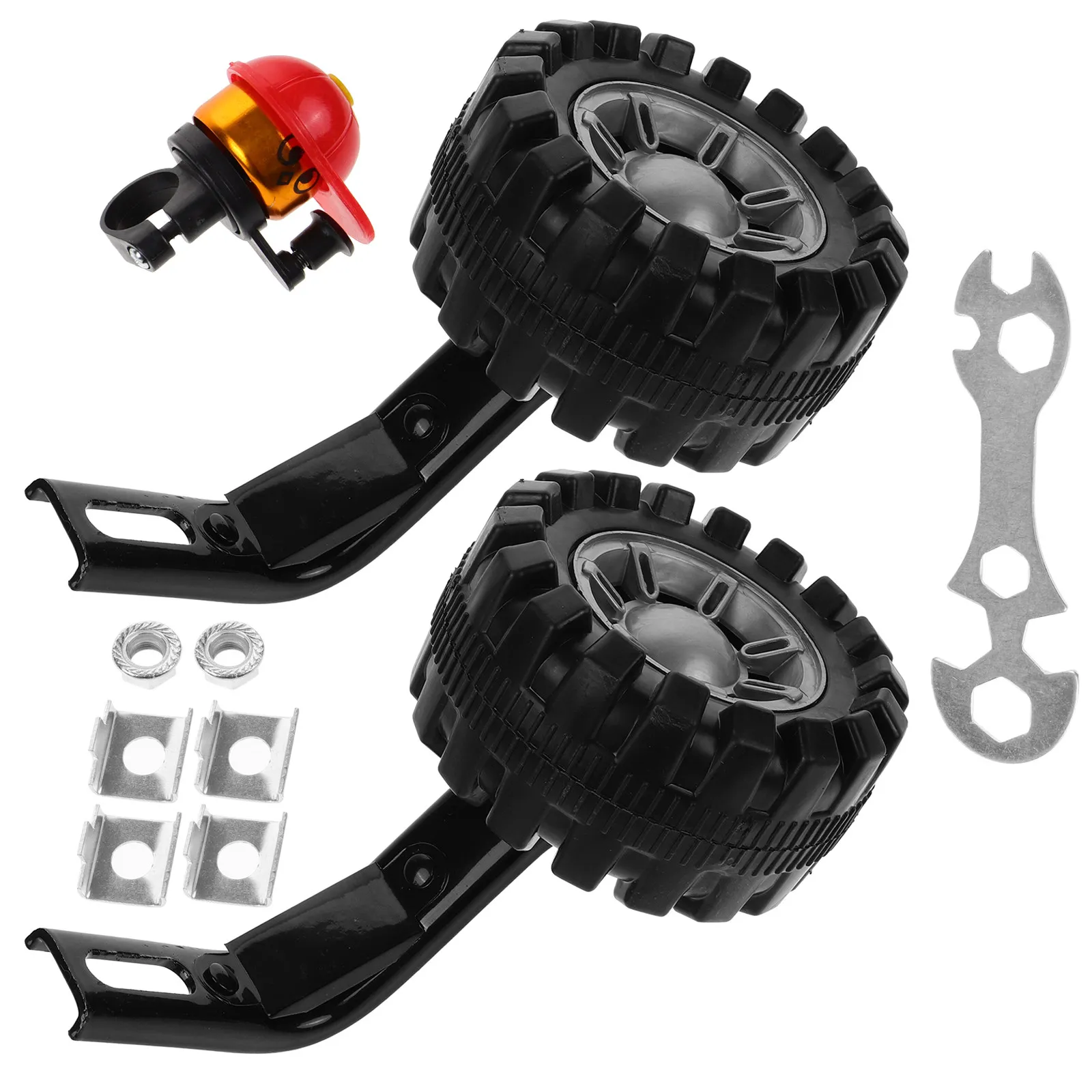 1Set 12 Inch Bike Stabilizer Wheels Strong Adjustable Training Wheels for Kids Learning Two Wheel Balance Confidence Safe Riding