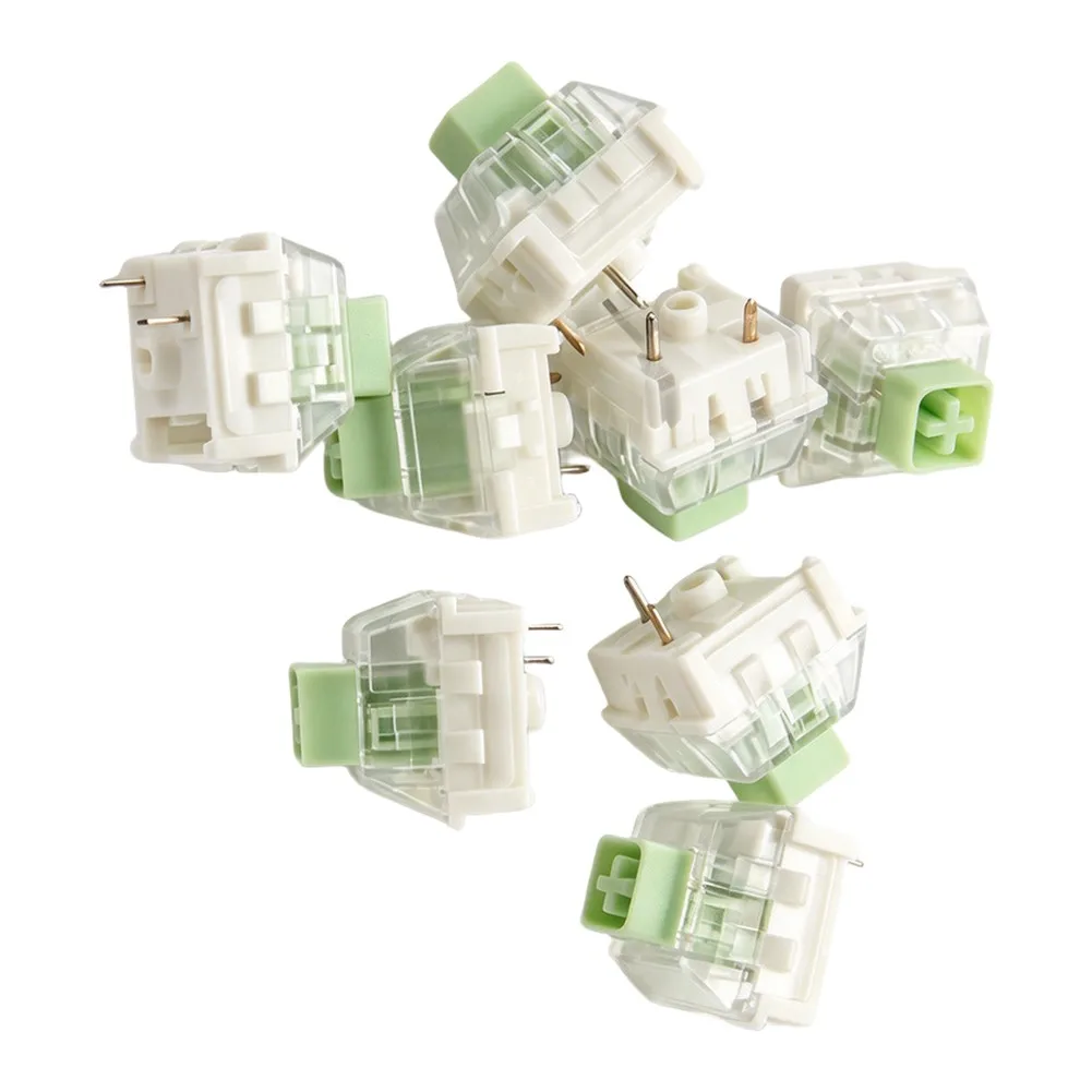 Green Tactile Clicky Mechanical Keyboard Switch For Kailh Box Hot Swap 3 Pin 5 Pin For Custom Gaming Typing Accessories 45 Pcs