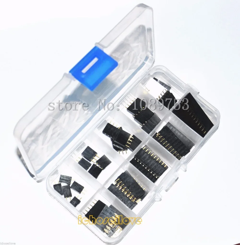 50PCS Single Row 2.54mm Pitch Female Straight Header Strip Socket Connector Kit