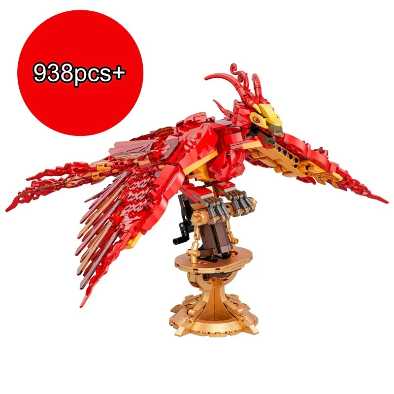 938 pz FAI DA TE Creativo Fuoco Phoenix Building block Kit Tecnico MOC Assemblaggio Mattoni Modello compleanno Regalo Di Natale per I Bambini