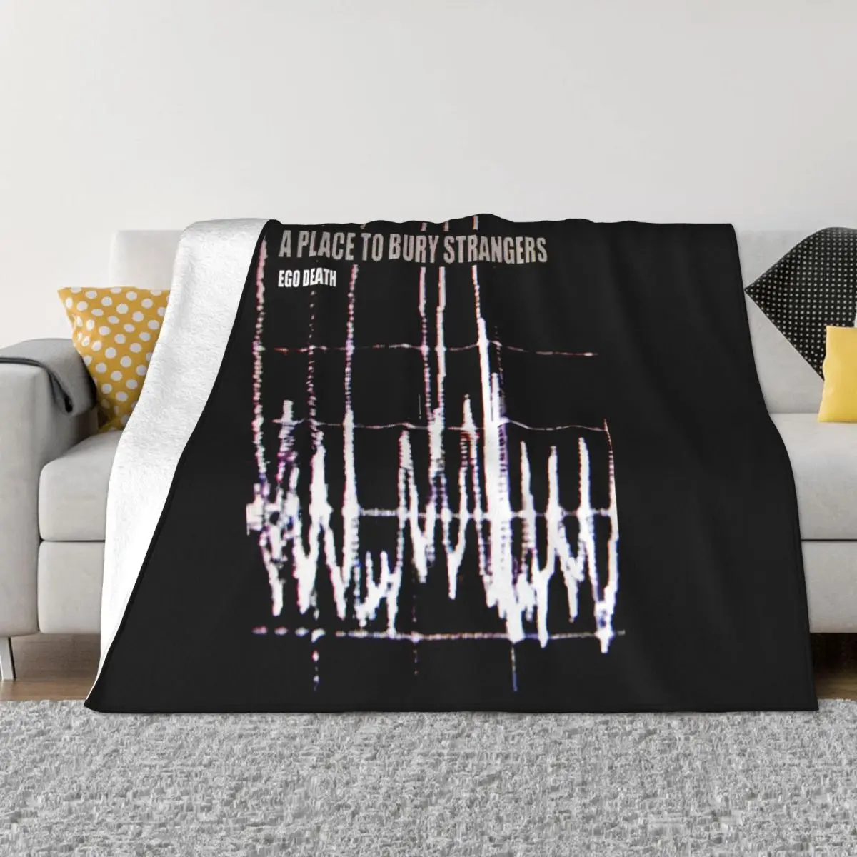 A Place To Bury Strangers Ego Death Exploding Head Black S M L Xl 2Xl 77 Throw Blanket