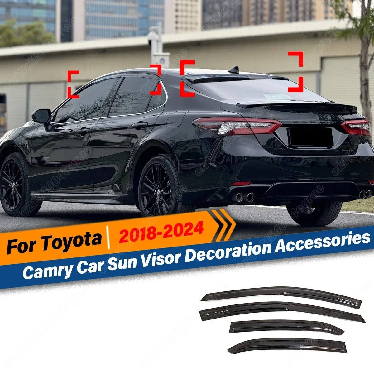 

Для TOYOTA Camry 2018 2019 2020 2021 2022 2023 2024 автомобильный солнцезащитный козырек на окно, задний спойлер на крышу, хвостовое крыло, козырек, авто внешнее украшение