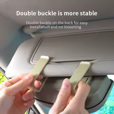 No Punching Required, Paste-free Car Glasses Case Sunglasses Storage Box Auto Interior Accessories Glasses Holder Sun Visor