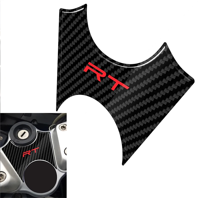 3D motorcycle Carbon-look Upper Triple Yoke Cover Protector Decal sticker For BMW R1200RT 2010-2013