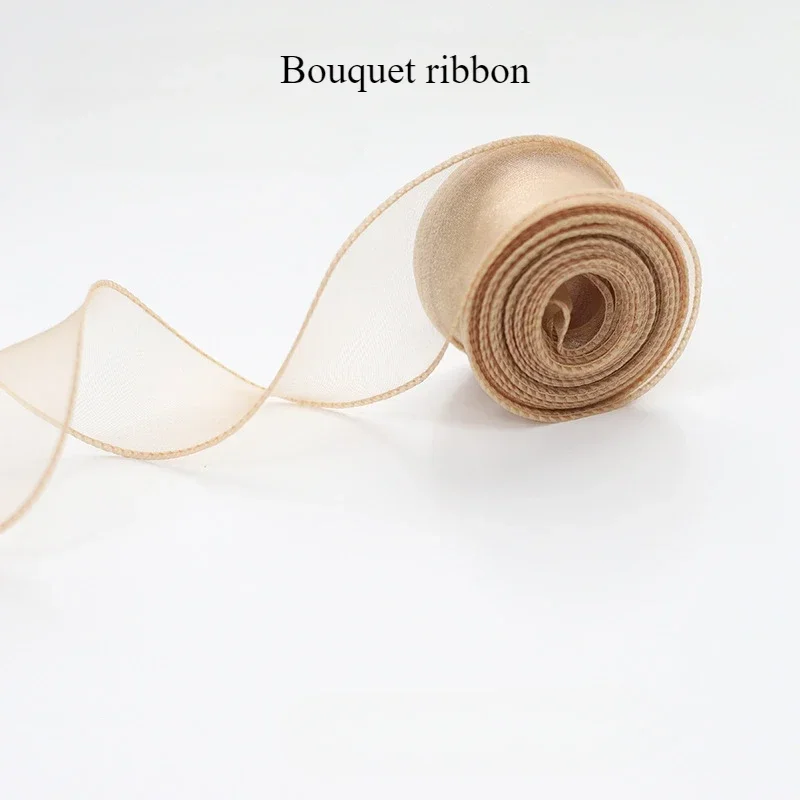 1pc 9m/Roll Chiffon Silk Ribbon Organza Satin for DIY Craft Gift Wrapping Decoration Wedding Bouquets Wreath Sewing Supplies