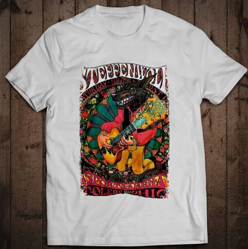 Vtg Steppenwolf Rock Band 90s Cotton White All Size T Shirt