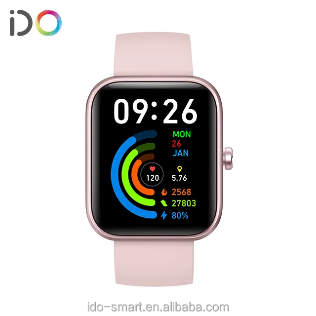 TJXL-IDO 2024 moda relógio inteligente 1.83 polegada esporte fitness design quadrado ip68 à prova dip68 água tela tft android ios mulheres homens alexa