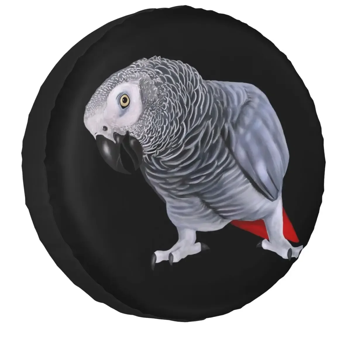 African Grey Parrot Bird Spare Tire Cover for Jeep Psittacine SUV Trailer Car Wheel Protectors Accessories 14