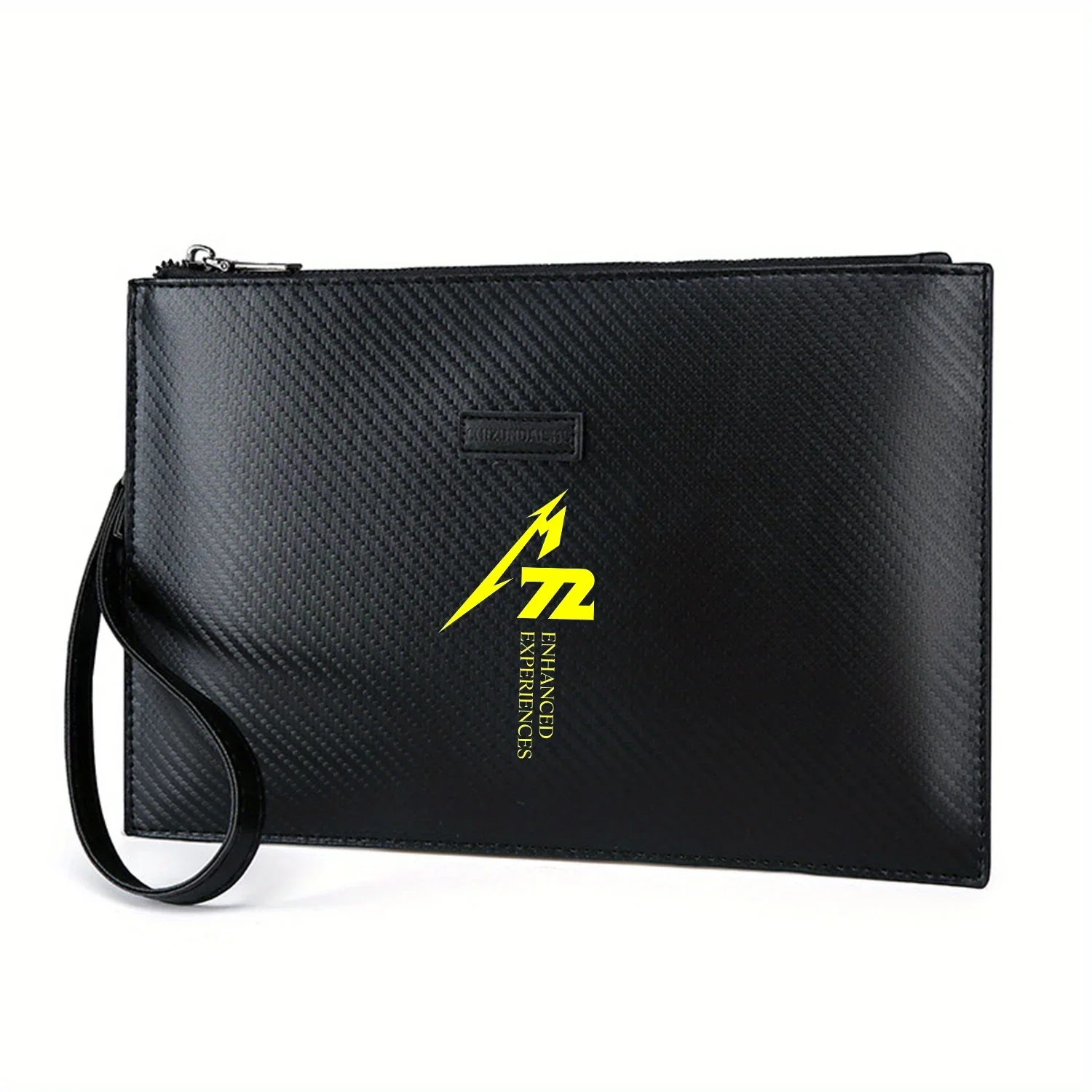 

Yellow logo lightning experience enhanced Elegant Printed PU Men's Handbag Fashionable and Practical for Everyday Carry
