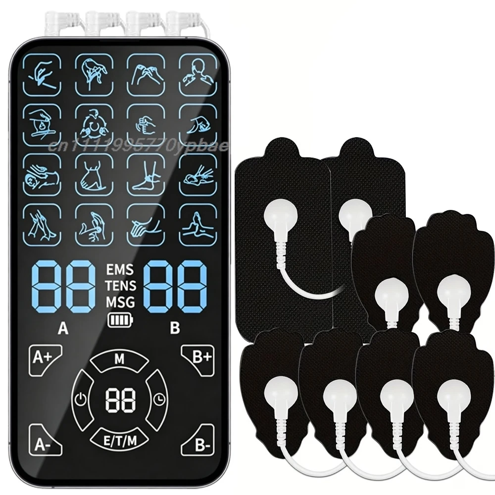 EMS TENS Massager Smart Estimulador Muscular 4-Channel 16 Modes 36 Intensity Timer Home Body Relaxation Fitness EMS Machine