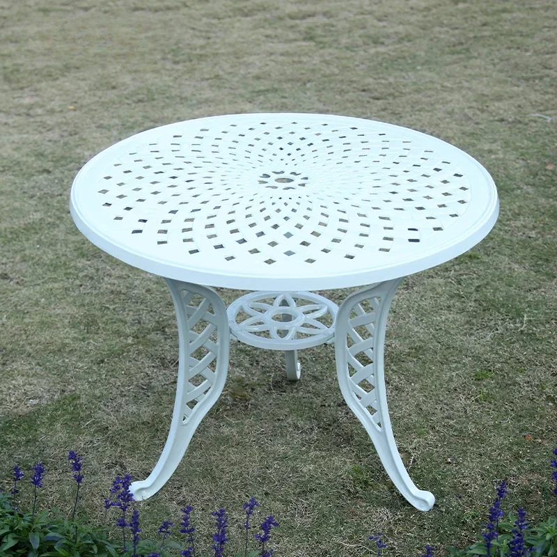 Juego de mesa de cuatro sillas de aluminio fundido de calidad perfecta para jardín al aire libre, Patio