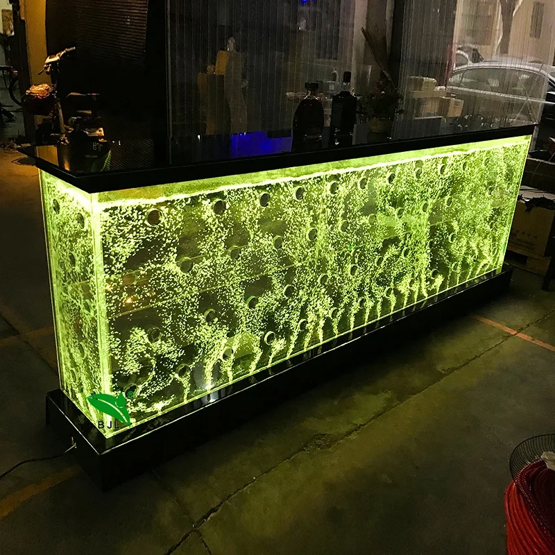 

customized.Customized modern used LED lighted bubble wall bar counter nightclub furniture sale