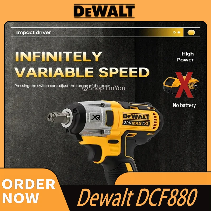 

Dewalt DCF880 205 Нм Аккумуляторный ударный гайковерт 2300 об/мин Компактный электрический ключ Перезаряжаемые электроинструменты для батареи Dewalt 20 В