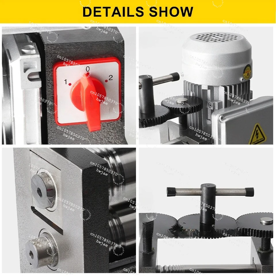 750W 370W Electric 160mm 120mm Rolling Mill New Gold Silver Wire Jewelry Making Machine Steel for Jewelry Factory