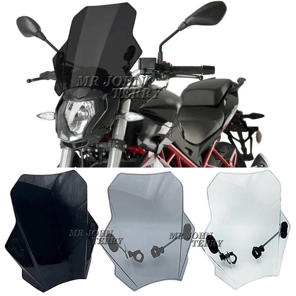 For BENELLI BN125 BN 125 BN 251 BN 302 BN 302S Motorcycle Windscreen Windshield Covers Screen Smoke Lens Motorbikes Deflector