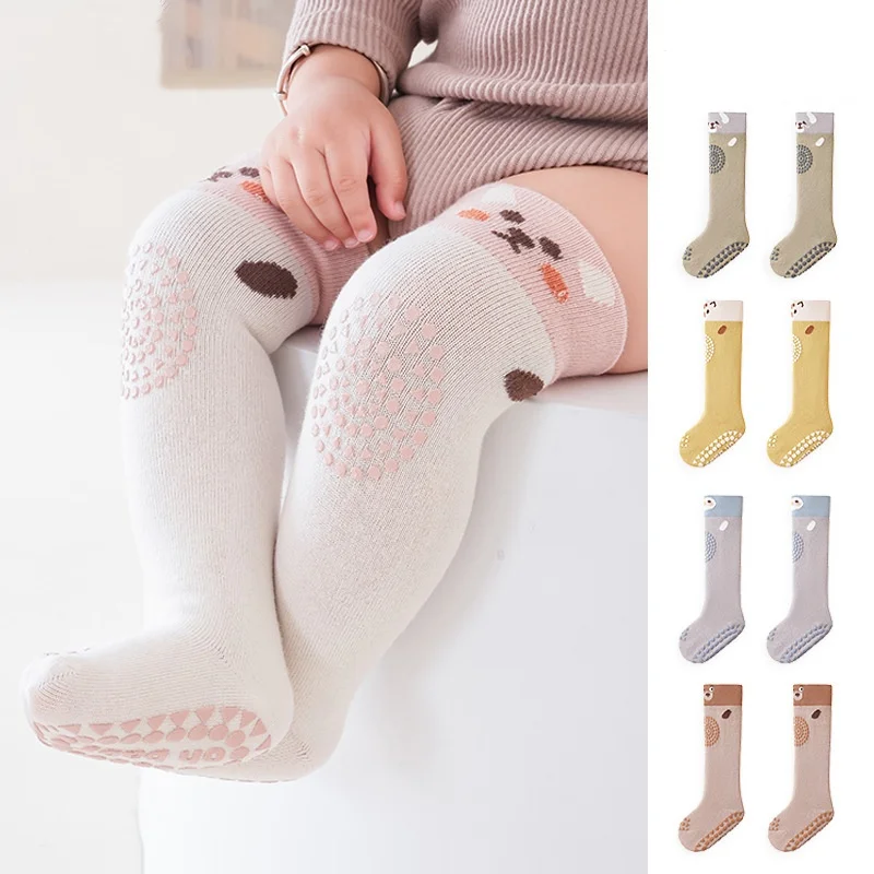 Lawadka Newborn Baby Girls Boys Socks Cotton Knee High Socks For Baby Fashion Toddler Floor Non-slip Stockings Sport Long Sock