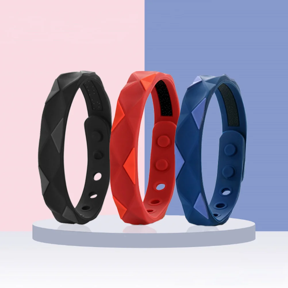 3 Pcs Bracelet for Couples Anti-static Decorative Silicone Wristband Lovers Exercise Strap