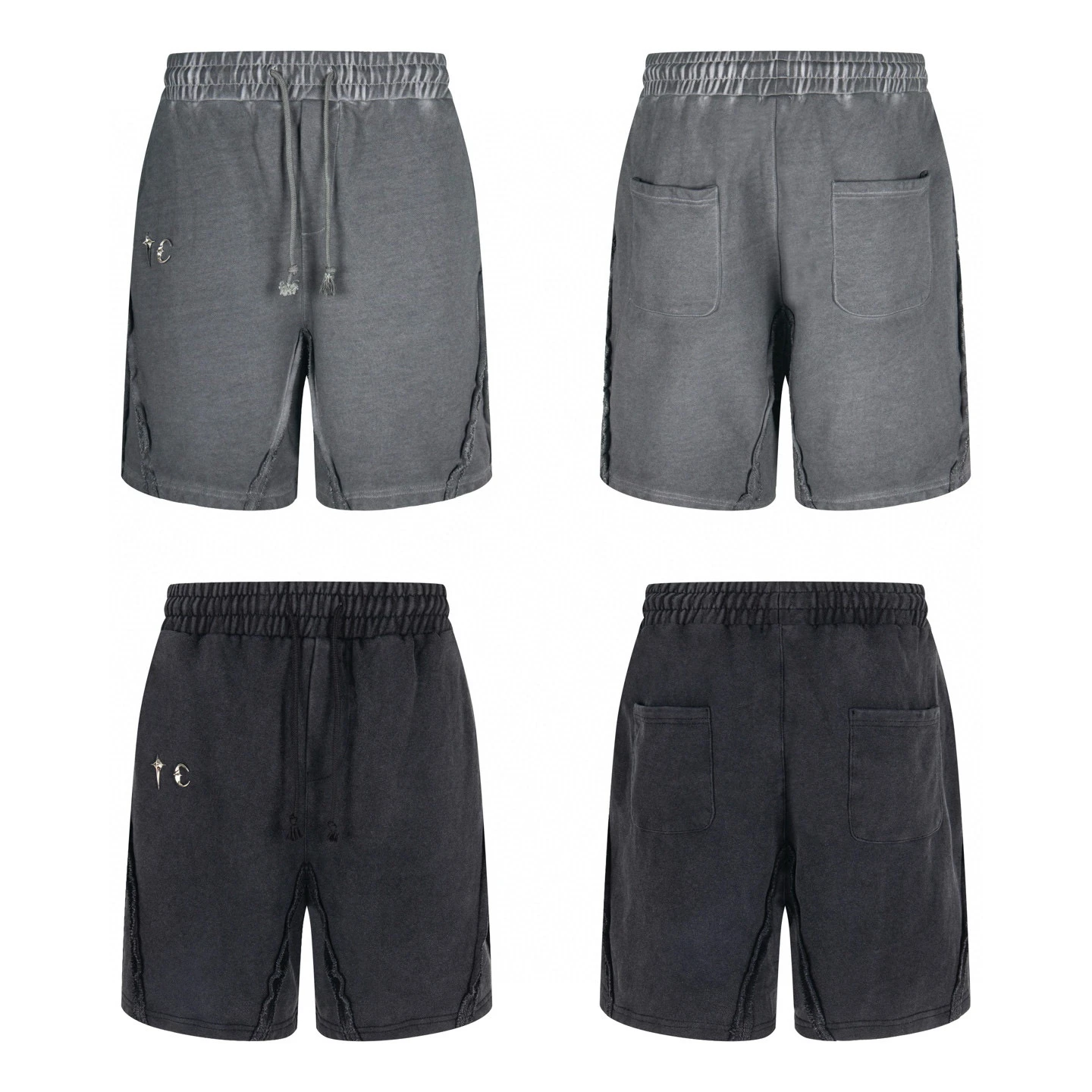 

Waed Metal Star Moon orts Youth Casual Faion Urban Sle Five-Quarter Length orts for Daily Wear Geometric Pattern