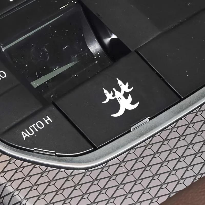 1Set 2D Flat Funny Function Icon Vinyl Stickers, Waterproof Decal For Car Center Console Decor, Holiday Gift