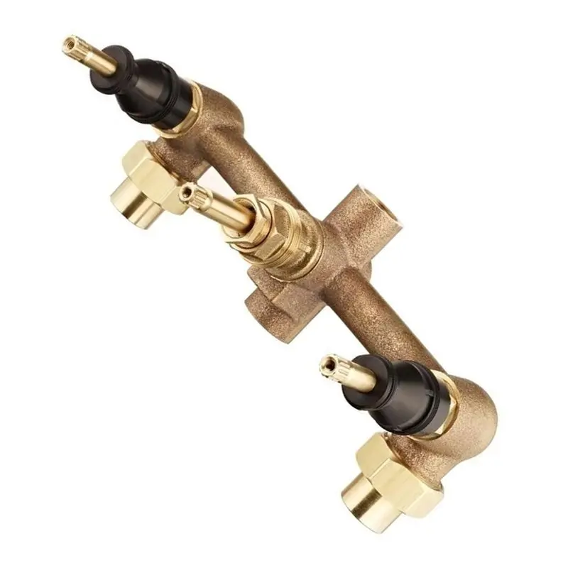 DT17 Multi Handle Bathtub Shower Valve 3-Hole 1/2 Pipe Inlet Coarse Flow Control Bathroom Fixture