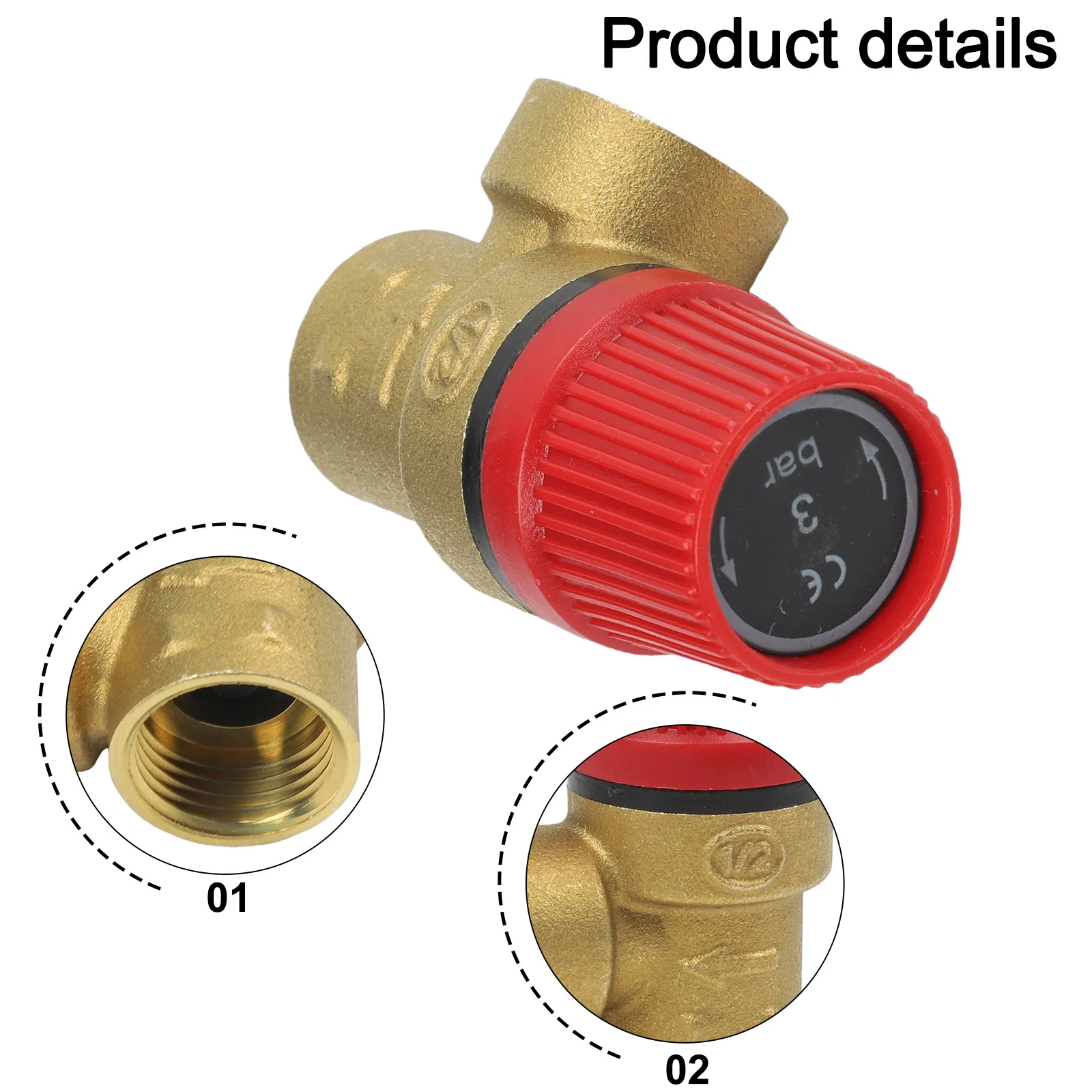 Brass Constructed Safety Valve Featuring a Robust Diaphragm Mechanism Operating at Safe Pressures of Up to 6 Bar