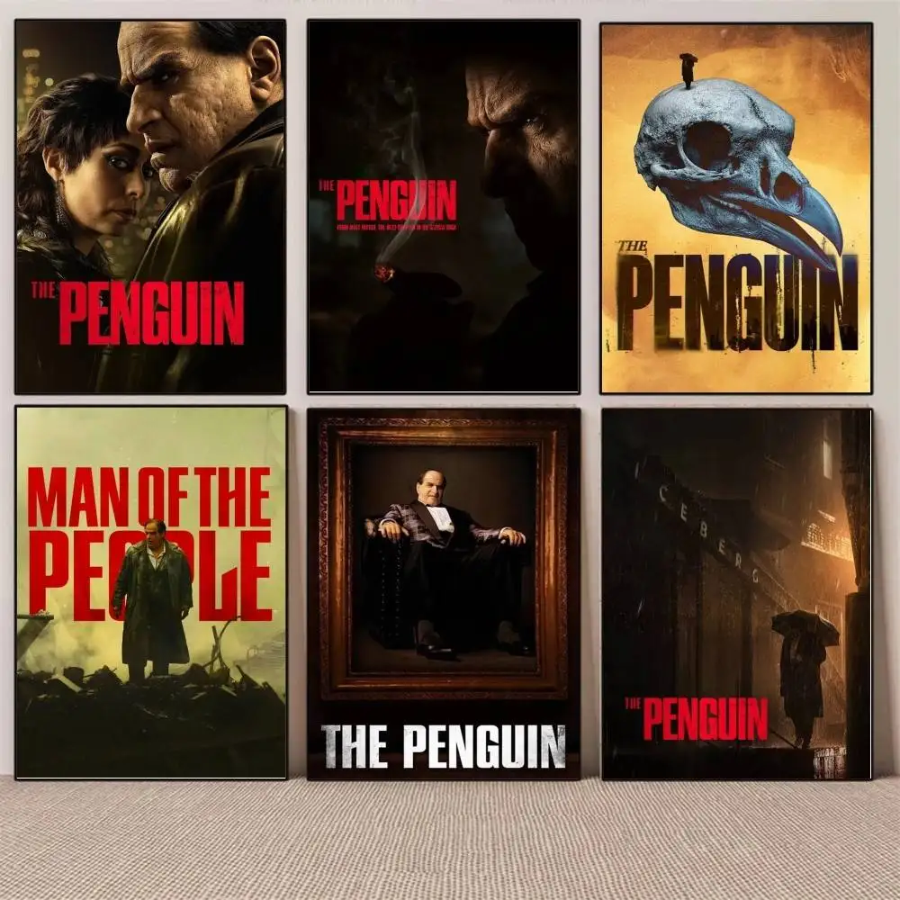 1PC TV  show The Penguin poster Self-adhesive Art Waterproof Paper Sticker Coffee House Bar Room Wall Decor